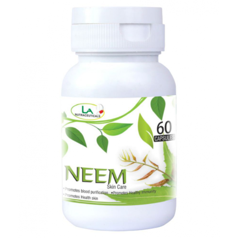 LA NUTRACEUTICALS Neem Herbal | Powerful Blood Purifier| Capsule 60 no.s Pack Of 2