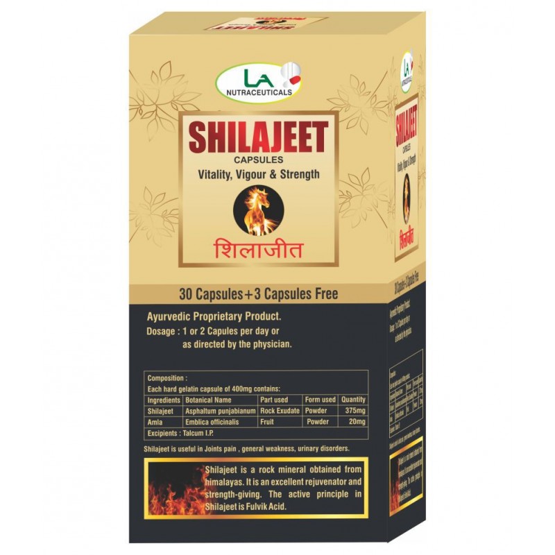 LA NUTRACEUTICALS Shilajeet Capsule 66 no.s Pack Of 2