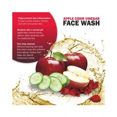 LA Organo Apple Cider Vinegar Face Wash, 100g & Vit C Face Serum with 20% Vit C, 30ml For Anti Ageing & Skin Brightening Combo