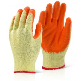 LAXMI Nylon Anti Cut Resistance Yellow Orange Hand Gloves  (Pack of 01) Nylon Safety Glove
