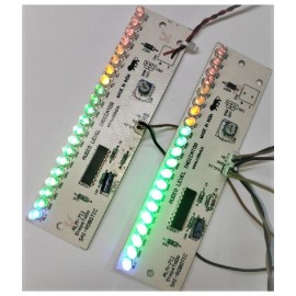 LM3914 / LM3915 / LM3916  Audio Level Indicator = 2 Pics Ready Module for Stereo Sound Audio Spectrum Analyzer DC6V-12V 10 Segment ( 21 L.E.D. – 12 Green, 4 Yellow, 4 Red, 1 Blue ) with Report Display Lights Electronic Hobby Kit