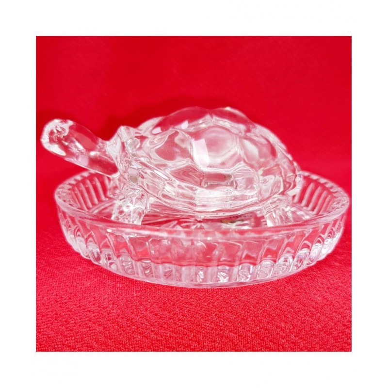 LS VRINDAVAN , Crystal Tortoise With Bowl , 9.5 CM Diameter LS VRINDAVAN , Crystal Tortoise With Bowl , 9.5 CM Diameter