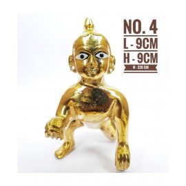 LS vrindavan Laddu Gopal Brass( SIZE - 4 ) IdolBal GopalThakur Ji Peetal Murti Medium Height 9 CM (Size Four4 no.) (Ladoo Gopal) Janmashtami Special for Home Temple LS vrindavan Laddu Gopal Brass( SIZE - 4 ) IdolBal GopalThakur Ji Peetal Murti Medium Height 9 CM (Size Four4 no.) (Ladoo Gopal) Janmashtami Special for Home Temple