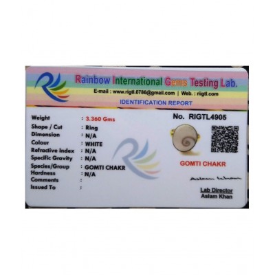Lab Certified Natural Gomti Chakra Ring 6.66 Ratti 6.00 Carat Panchdhatu Metal Adjustable Free Size Ring for Men and Women