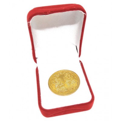 Lakshmi Ganesh Gold Plated metal Coin