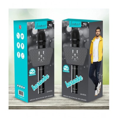 Landmark LM-BT-55-BL Stylish Wireless Rechargeable Bluetooth Karaoke Microphone for DJ Party & Singing