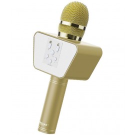 Landmark LM-BT-55-GD Stylish Wireless Rechargeable Bluetooth Karaoke Microphone for DJ Party & Singing
