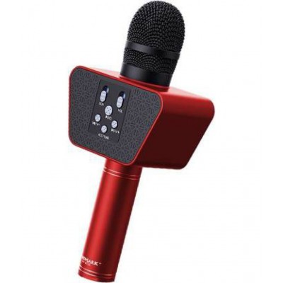 Landmark LM-BT-55-RD Stylish Wireless Rechargeable Bluetooth Karaoke Microphone for DJ Party & Singing