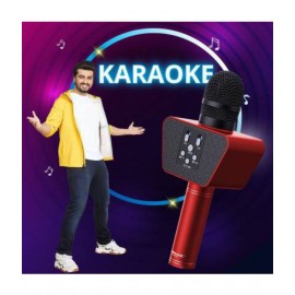 Landmark LM-BT-55-RD Stylish Wireless Rechargeable Bluetooth Karaoke Microphone for DJ Party & Singing