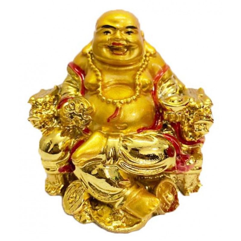 Laughing Buddha On Dragon's Chair BY PANDIT NM SHRIMALI
