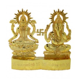 Laxmi Ganesh Brass Idol