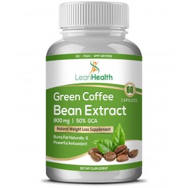 LeanHealth Green Coffee Bean Herbs 800Mg 50% Cga - 60 Capsules | Natural Weight Loss Supplement