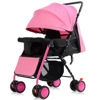 Lightweight Shake-proof Baby Stroller With Adjustable Pedal Folding Portable Baby Carriage Trolley For 0-3 Years Old