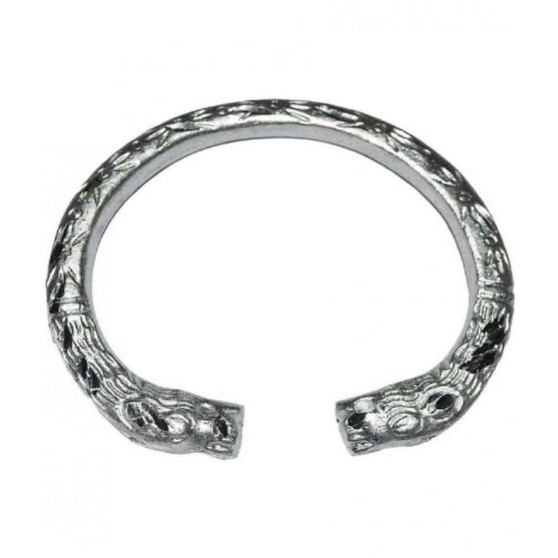 Lion Face Silver Heavy Large Adjustable kada 222