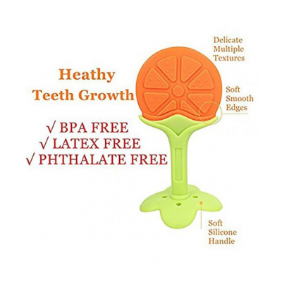 Little Warriors Fruit Shape Silicone Teether for Baby (Combo Saver Pack of 2) Teether