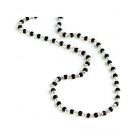 Lord Shiva Black Silver Cap Tulsi Mala Lord Shiva Black Silver Cap Tulsi Mala