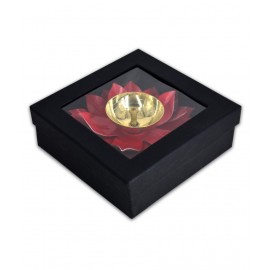 Lotus Diya Red Color 6 inch With Box