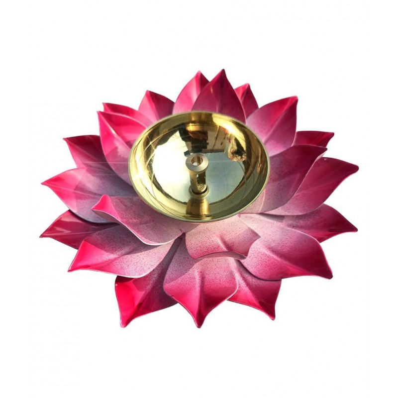 Lotus Pink Color  Diya With Box