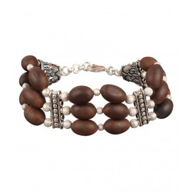 Lotus Seed Bracelet in German Silver
