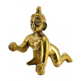 Lucknow Pujan Store Laddu Gopal Brass Idol ( Size 1 No.)