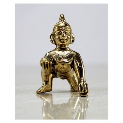 Lucknow Pujan Store Laddu Gopal Brass Idol ( Size 1 No.)