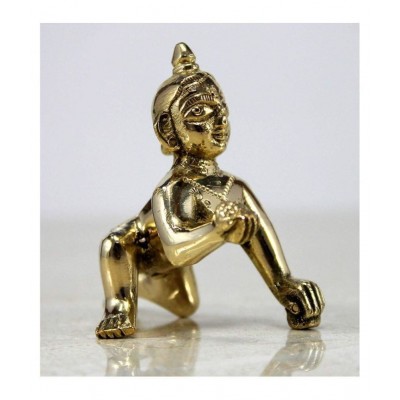 Lucknow Pujan Store Laddu Gopal Brass Idol ( Size 1 No.)