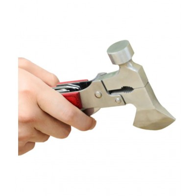 Luxantra 10 IN 1 MULTI UTILITY HAMMER TOOL KIT, Multipurpose Knif Bottle Opener Hammer Nut Tool Kit for Car Home