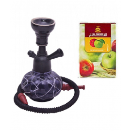 MAHISON LIFESTYLE Black 12 cm Glass Table Hookah - Pack of 1