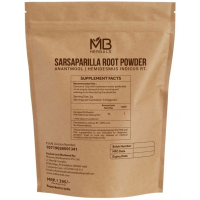MB Herbals Anantmool Sarsaparilla Hemidesmus indicu Powder 100 gm