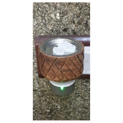 MDTL Mini Wooden Electric Kapoor Dani Incense Burner Bakhoor Dani Aroma Diffuser Camphor Burner for Positive Energy - 2nd Generation (Standard Size, Multicolour)
