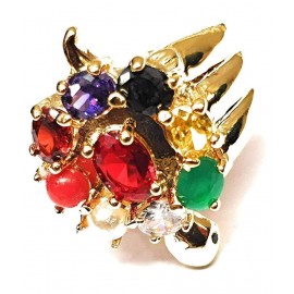 MERU NAVGARH NAVARATAN RING/TORTOISE RING/TURTLE RING/KACHUA RING/meru kachua पुरुषों और महिलाओं के लिए नवरातन रिंग एडजस्टेबल साइज़ MERU NAVGARH NAVARATAN RING/TORTOISE RING/TURTLE RING/KACHUA RING/meru kachua पुरुषों और महिलाओं के लिए नवरातन रिंग एडजस्टेबल साइज़