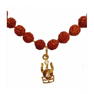 M.K.EXPORT Certifid Netural Rudraksha Mala 108+1 Rudraksha With Pendant Certificate Original mala for Japa