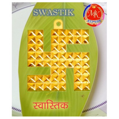 M.K.EXPORT Gold Plated Ashtadhatu Fengshui Swastik Gold Plated Ashtadhatu Fengshui Swastik