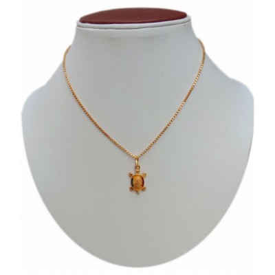 M.K.EXPORT Gold Plated Tortoise Pendant with chain Mangalsutra,Chain for Men & Women