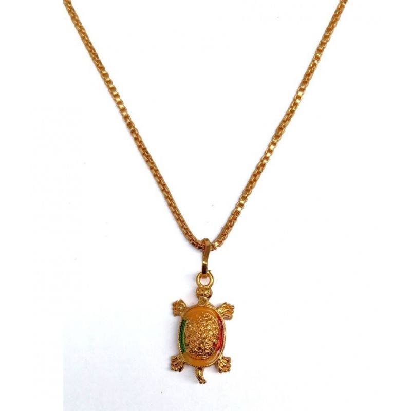 M.K.EXPORT Gold Plated Tortoise Pendant with chain Mangalsutra,Chain for Men & Women