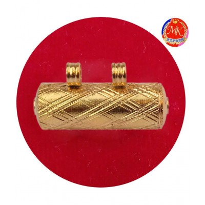 M.K.EXPORT Gold plated openable hollow Tabeez Spiritual Taveez Charm Amulet Locket Pendant Luck Protection