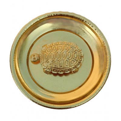 M.K.EXPORT Golden kachua Tortoise plate for good Luck and Vastu Dosh Niwaran ikchapurti tortol  yantra