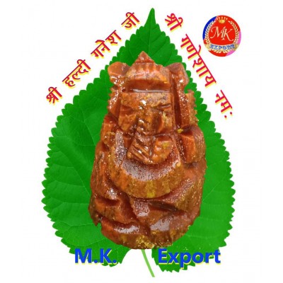 M.K.EXPORT Haldi Ganesh/turmeric ganesha god idol made of pure turmeric