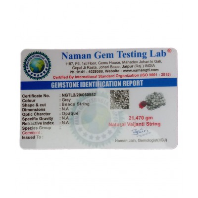 M.K.EXPORT Lab Certified Natural Vaijanti mala, For pooja and jaap by lord Krishna, Ganesha, Laxmi