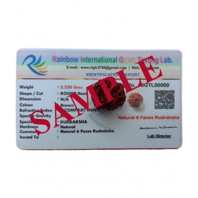 M.K.EXPORT Lab Certified orginel 6 mukhi Nepali rudraksha 5 face natural rudraksha beads for man and women