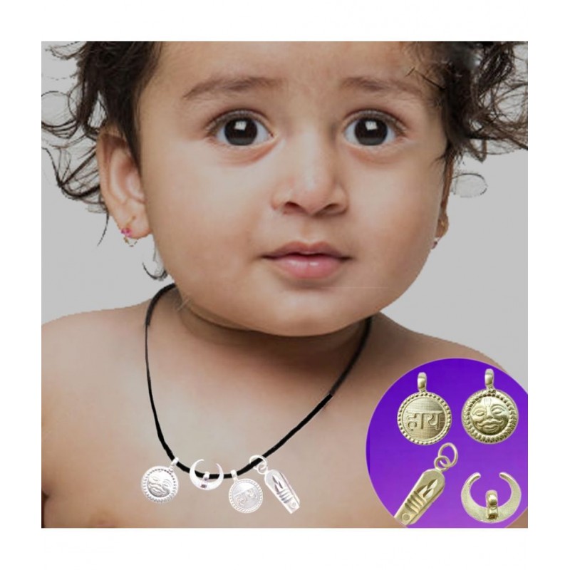 M.K.EXPORT Pure Silver Chand Suraj Chaku Haay locket Kanthi Evil Eye Protection Nazra for Infant to 6 Year M.K.EXPORT Pure Silver Chand Suraj Chaku Haay locket Kanthi Evil Eye Protection Nazra for Infant to 6 Year