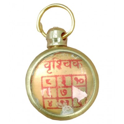 M.K.EXPORT Vrishchik Rashi Kavach Locket Brass locket