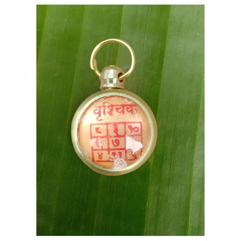 M.K.EXPORT Vrishchik Rashi Kavach Locket Brass locket
