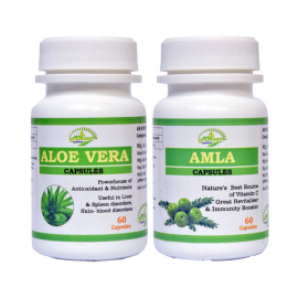 MORSAN HEALTHCARE Aloe Vera Capsules and Amalki Capsule 500 mg Pack Of 2