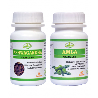 MORSAN HEALTHCARE Ashwagandha Capsules 500 mg and Amalki Capsule 500 mg Pack Of 2 MORSAN HEALTHCARE Ashwagandha Capsules 500 mg and Amalki Capsule 500 mg Pack Of 2