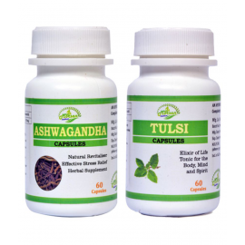 MORSAN HEALTHCARE Ashwagandha Capsules 500 mg and Tulsi Capsule 500 mg Pack Of 2