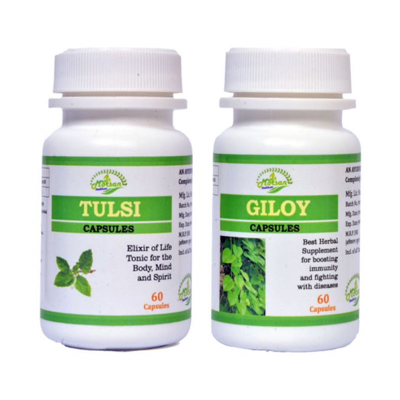 MORSAN HEALTHCARE Giloy and Tulsi Capsule 500 mg Pack Of 2 MORSAN HEALTHCARE Giloy and Tulsi Capsule 500 mg Pack Of 2