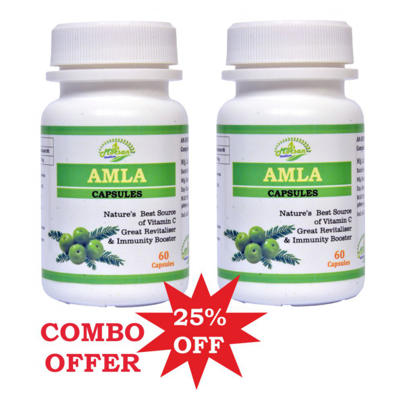 MORSAN HEALTHCARE MORSAN AMLA CAPSULES Capsule 500 mg Pack Of 2