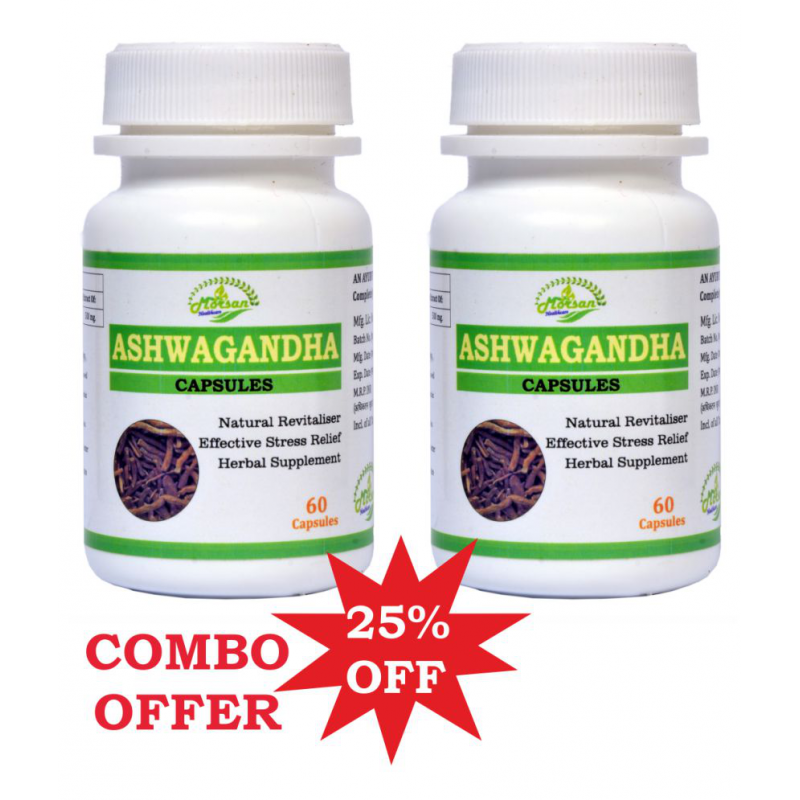 MORSAN HEALTHCARE MORSAN ASHWAGANDHA CAPSULES Capsule 500 mg Pack Of 2 MORSAN HEALTHCARE MORSAN ASHWAGANDHA CAPSULES Capsule 500 mg Pack Of 2