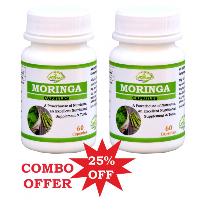 MORSAN HEALTHCARE MORSAN MORINGA CAPSULES Capsule 500 mg Pack Of 2